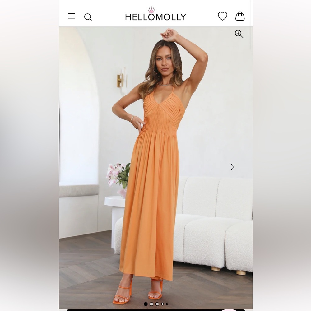 Hello Molly Vibrant Orange Maxi Dress